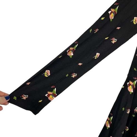 MATILDA JANE PEP IN YOUR STEP FLORAL STRETCH LONG SLEEVE KEYHOLE PEPLUM TOP - Picture 7 of 13